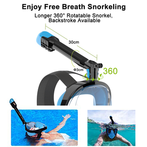Anti-brouillard Plein Visage <span class=keywords><strong>Masque</strong></span> de Plongée Plongée sous marine <span class=keywords><strong>Masque</strong></span> De Natation Formation Pour la Plongée Sous-Marine Avec Appareil Photo Montage - Product Image 5