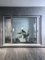 Fenêtre en aluminium oscillo-battante à rupture de pont thermique, double vitrage insonorisé pour villa et appartement, vente en gros