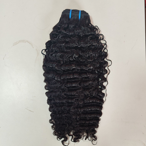 Ciocche di <span class=keywords><strong>Capelli</strong></span> Umani Birmani Ricci Vergini Non Trattati, Qualità Professionale, Allineamento Cuticolare, Grezzi 1B, Doppia Trama per <span class=keywords><strong>Extension</strong></span> - Product Image 3