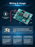 Mini convertisseur abaisseur DC-DC MP1584EN 3A, module d'alimentation réglable 24V vers 12V 9V 5V 3V