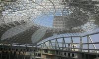 Rápido, estable y bien soportado, baloncesto, bádminton, sala de entrenamiento, cancha, marco espacial, estructura de acero, gimnasio, edificios de techo