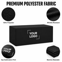 Promosi iklan taplak meja cetak kustom 4 6 8 10 kaki taplak meja acara Dagang taplak meja dipasang dengan Logo bermerek