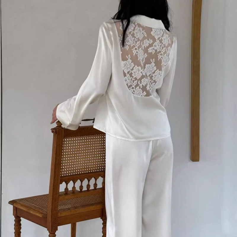 Back hollow lace white moonlight