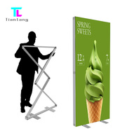 Restaurant Commande Alimentaire Pop-up Double Face Affiches Boîte à Lumière pour Assemblage Rapide Pliant Cadre En Aluminium Noir Haute Luminosité