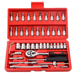 Mitsushi Metric Industrial Grade 46PCS Cr-V Steel DIY <b>Wrench</b> Set Adjustable Multi-Purpose Sockets Block Repair Kit OEM - Product Image 2