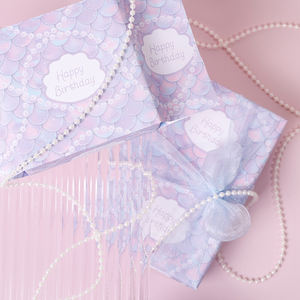 Wholesale 80g Gift From Mermaid Art <b>Paper</b> <b>Tissue</b> 43*300cm Gift Luxury Custom Packaging <b>Wrapping</b> <b>Paper</b> Roll - Product Image 6