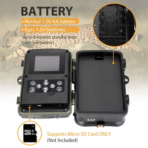 Caméra de <span class=keywords><strong>chasse</strong></span> tactique infrarouge HD 1080P HC 801A verte avec déclencheur 0,3s et étanchéité IP65 - Product Image 2