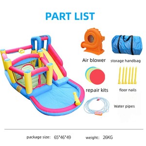 Toboggan gonflable en PVC pour enfants Trampoline d'extérieur commercial pour garçons et filles <span class=keywords><strong>Piscine</strong></span> à balles gonflable d'été avec ventilateur - Product Image 4