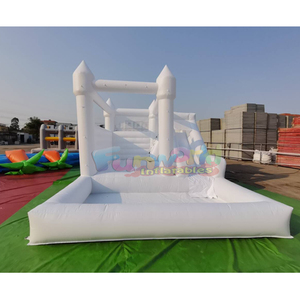 Party jumpers bounce house jumping bouncy castle commercial white <b>inflatable</b> <b>bouncer</b> with slide combo - Product Image 6