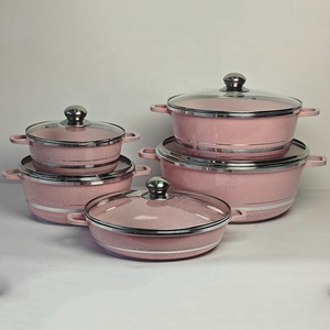 Batterie de cuisine en aluminium moulé sous pression, revêtement granit, antiadhésive, économique, <span class=keywords><strong>pour</strong></span> <span class=keywords><strong>l</strong></span>'Afrique - Product Image 4