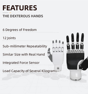 Main robotique humanoïde à 6 degrés de liberté, compatible ROS, flexible et dextre, pour la recherche et l'éducation, la Biohand RH56DFX - Product Image 3