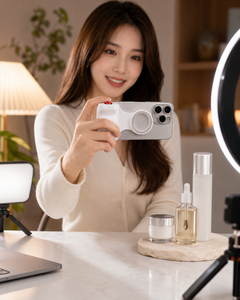 ด้ามจับสมาร์ทโฟนแบบพกพาพร้อมรีโมทคอนโทรลชัตเตอร์สำหรับการถ่ายทอดสดและเซลฟี่ - Product Image 4