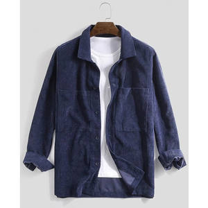 <span class=keywords><strong>เสื้อ</strong></span>เชิ้ตทำงานแขนยาวผู้ชายผ้าถักกันยับทรงหลวมไซส์ใหญ่สำหรับฤดูใบไม้ร่วง - Product Image 4