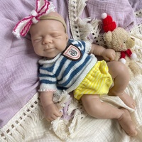 12 Zoll Squish Mini Vollsilikon Reborn Baby Puppe Unbemalt/Bemalt Puppe Passend für Schnuller Weich Badegeeignet Bebe Großhandel Geschenk
