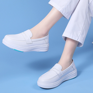 Chaussures <span class=keywords><strong>de</strong></span> sécurité en cuir pour infirmières, vente chaude d'usine, chaussures médicales élégantes blanches et noires pour femmes, vente en gros - Product Image 1