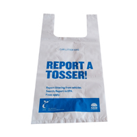 T-shirts personnalisés en plastique avec logo, certifié ce, sachets biodégradables pour shopping, EN13432