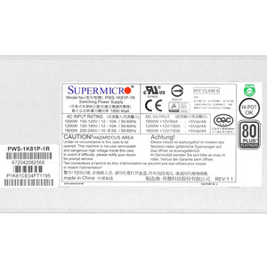 PWS-1K81P-1R SUPERMICRO 80 PLUS PLATINUM 1800W ALIMENTATION ÉLECTRIQUE À COMMUTATION POUR NUTANIX NX-7110 Reconditionné - Product Image 4