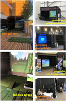 Prix d'usine Cage d'entraînement de golf portable, simulateur de golf gonflable, tente de tir avec écran et projecteur