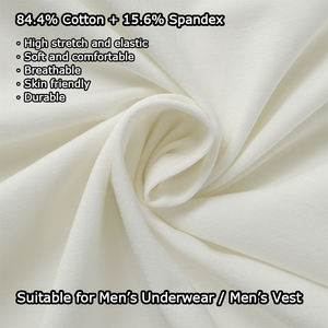 Shanhao有機防菌環境にやさしい160gsmソフトシルキージャージー高弾性オーストラリアコットンスパンデックスジェントルストレッチ - Product Image 2