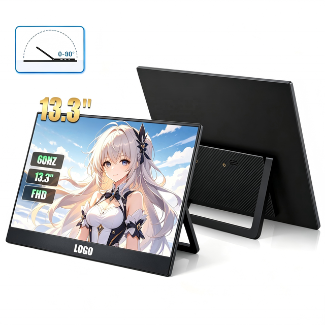 ODM OEM 13.3 Inch FHD Portable Monitor 2560x1440 IPS 100% sRGB USB C External Display for MacBook