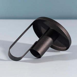 Lussuoso vassoio nero rotondo con portacandele in metallo fatto a mano semplice Design per la casa per matrimoni e decorazioni per la casa in scatola - Product Image 5