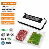 Machine à sceller sous vide électrique portable automatique pour la conservation des aliments, avec coupe-sac intégré, compacte, faible bruit, en plastique, pour usage domestique