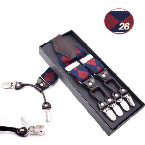 <span class=keywords><strong>Bretelle</strong></span> <span class=keywords><strong>da</strong></span> <span class=keywords><strong>uomo</strong></span> LK Fashion Classic larghe 3,5 cm, regolabili, con fibbia in ferro a Y e 6 clip - Regalo premium per adulti - Product Image 2