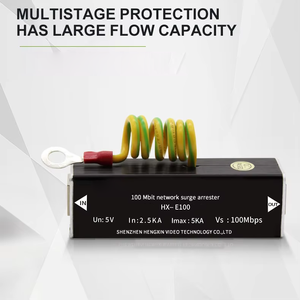 อินเทอร์เฟซป้องกันไฟกระชาก 100Mbps Gigabit Ethernet Signal Lan Rj45 สำหรับกล้องวงจรปิดเครือข่าย POE - Product Image 2