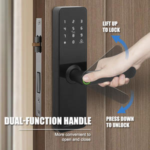 スマートキーロックドア用ブラックシンプルserrure de porte intelligente生体認証 - Product Image 5