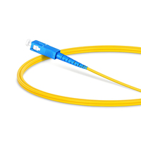 SC/UPC-SC/UPC Kabel Patch Cord Serat Optik SM Single Mode 9/125 Simplex 3.0mm FTTH Kuning untuk Pusat Data PON CATV Ruang Server 1-5M