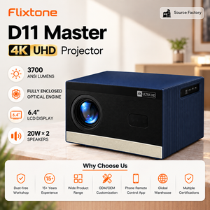 โปรเจคเตอร์ 4K แท้ จอ LCD 6 นิ้ว โปรเจคเตอร์สมาร์ทวิดีโอเกม 4K UHD 3D โฮมซีเนม่า Android 13 สำหรับการศึกษา โปรเจคเตอร์ 4k โฮมเธียเตอร์ - Product Image 1