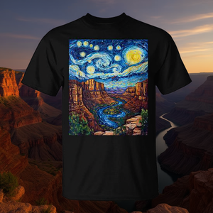 T-shirt Grand Canyon Van Gogh Style Starry Night - Product Image 3