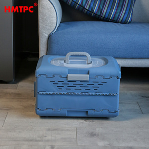 Hmtpc Foldable <b>Pet</b> <b>Carrier</b> Lightweight Plastic Airline Style For Cat Dog Transport - Product Image 2