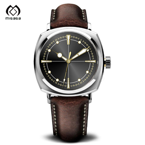 Montres de mode pour hommes avec logo personnalisé, vente en gros, bracelet en cuir et aiguilles lumineuses, chronographe - Product Image 1