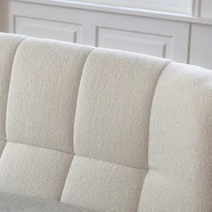 Cama Matrimonial Modular Zayshine <span class=keywords><strong>de</strong></span> Estilo Francés Retro <span class=keywords><strong>de</strong></span> Lujo en Color Crema Blanco Sherpa para Dormitorio Principal, <span class=keywords><strong>de</strong></span> 1.5 y 1.8 Metros, Tamaño Grande para Apartamento o Villa - Product Image 5