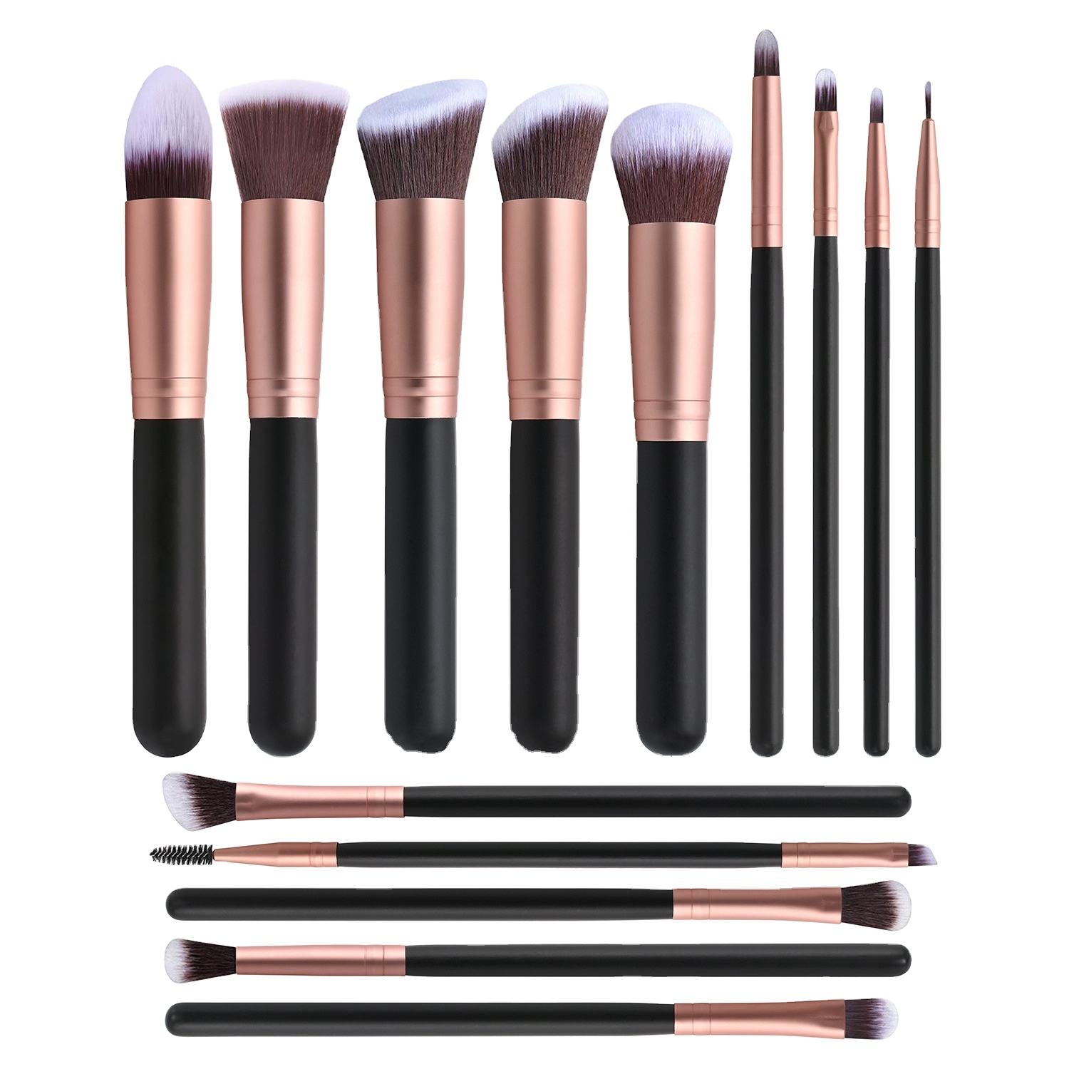 Low Price Miss Rose Brush Set Easy Carry, Soft Fluffy Brushes