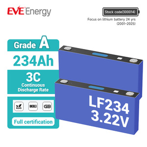 เซลล์แบตเตอรี่ลิเธียมไอออนแบบปริซึม LF234 EVE 3.2V 234ah สำหรับยานพาหนะ LFP - Product Image 1