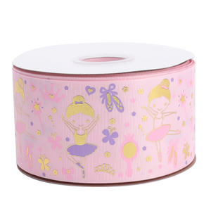HSDRibbon 3 дюйма 75 мм Hsd-дизайн милая девушка серия фольга напечатанная на корсажной ленте 50 ярдов/рулон 3 цвета - Product Image 2
