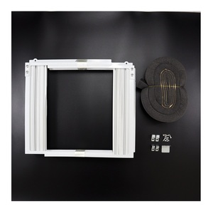 Kit de déflecteur de fenêtre adaptateur de plaque d'étanchéité de <span class=keywords><strong>climatisation</strong></span> climatiseur flux d'air HVAC <span class=keywords><strong>sortie</strong></span> en aluminium réglable - Product Image 3