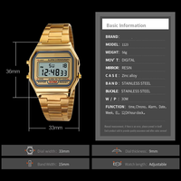 Harga Grosir Pabrik Jam Tangan Digital Chronograph LED Tahan Air Merk Kustom Sport Pria Klasik Elektronik