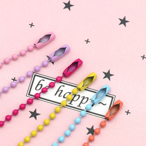 Porte-clés à billes en métal pour fabrication artisanale avec fermoir connecteur Chaînes de suspension en métal coloré pour <span class=keywords><strong>Coca</strong></span> 2.4mm - Product Image 4