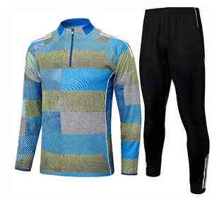 Setelan Jaket dan Celana Training Sepak Bola Pria yang Dapat Disesuaikan dengan Nomor Tim, Bahan Polyester - Product Image 6