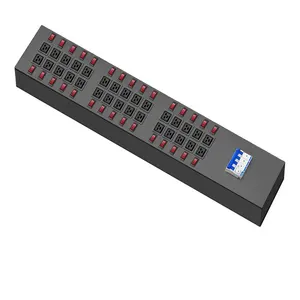 200-240V 10-16A 50/60Hz Customized 30-bit C19 PDU Power Socket with 4P Circuit Breaker switch overload protection