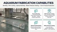 Panel de acuario de acrílico grueso grande personalizado de venta directa de fábrica, ventana de visualización de acrílico de diseño de lujo para acuario