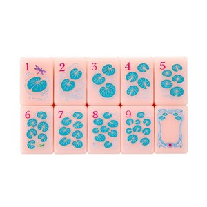 Ensemble de Mahjong <span class=keywords><strong>Letao</strong></span> American Premium Pink Tile pour 4 joueurs, style luxueux, portable, écologique, en acrylique, origine Chine, pour la maison - Product Image 4