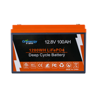 Литий-ионные аккумуляторы Grenergy 12.8В 100Ач LiFePO4 с защитой BMS, гарантия 5 лет, сертификаты CE/RoHS, срок службы 6000 циклов, аккумулятор для автодомов