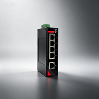 Switch Industri Gigabit Tanpa Manajemen yang Dipasang di Rel DIN, 2 Port Optik 4 Port Elektrik, Peralatan Jaringan Hibrida untuk Pemantauan