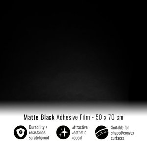 Pellicola avvolgente in PVC nero opaco autorigenerante 50X70 cm rotolo di colore che cambia superficie lucida per il corpo auto avvolgente involucro in vinile protezione - Product Image 1