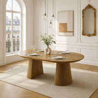 Table à manger convertible moderne en bois de luxe contemporain avec plateau en bois pour la maison et les restaurants, couleur personnalisable