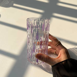 Colorful Hand-painted Rain and Dew Glass <b>Cups</b> Ins Style Design for Home Use <b>Drinking</b> <b>Cups</b> and Juice <b>Cups</b> - Product Image 5